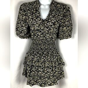 Aqua Bloomingdale’s Exclusive Women’s Size XS Daisy Floral Tiered Mini